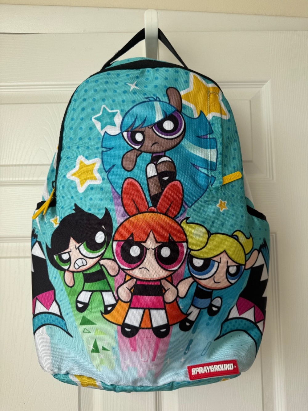 Sprayground Powderpuff Girls Limited Edition Shark Backpack Cartoon Bag